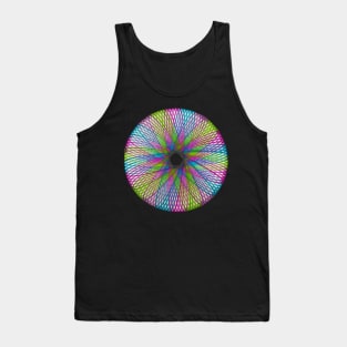 Spirograph Multicolor Circular Pattern Tank Top